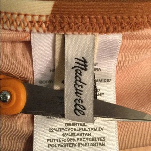 Madewell Brown and Cream One Piece Swimsuit - Picture 4 of 7